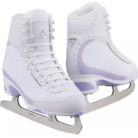Jackson Softec Vista ST3200 ice skates in white with lilac trim and Ultima Mark I blades