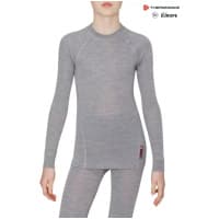 THERMOWAVE - MERINO WARM / Junior Merino Wool Shirt / SILVER MELANGE