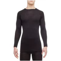 THERMOWAVE - MERINO WARM / Mens 100% Merino Wool Thermal Shirt / BLACK
