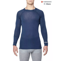 THERMOWAVE - MERINO WARM / Mens Merino Wool Thermal Shirt / SARGASSO SEA