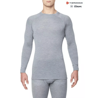THERMOWAVE – MERINO WARM / Mens Merino Wool Thermal Shirt / SILVER MELANGE THERMOWAVE - MERINO WARM / Mens Merino Wool Thermal Shirt / SILVER MELANGE