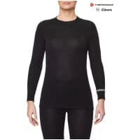 THERMOWAVE - MERINO WARM / Womens 100% Merino Wool 180 GSM Shirt / BLACK