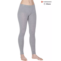THERMOWAVE - MERINO WARM / Womens 100% Merino Wool Pants / SILVER MELANGE