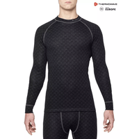 THERMOWAVE - MERINO XTREME / Mens Merino Wool Thermal Shirt / BLACK