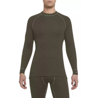 THERMOWAVE - MERINO XTREME / Mens Merino Wool Thermal Shirt / Forest Green