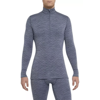 THERMOWAVE - MERINO XTREME / Mens Merino Wool Thermal Shirt / Dark Grey Melange Lava