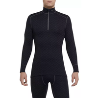 THERMOWAVE – MERINO XTREME / Mens Merino Wool Thermal Shirt / Black Dark Grey Melange THERMOWAVE - MERINO XTREME / Mens Merino Wool Thermal Shirt / Black Dark Grey Melange