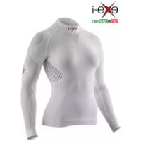 I-EXE Made in Italy - Women's Multizone Long Sleeve Compression Shirt - Color: White with Black