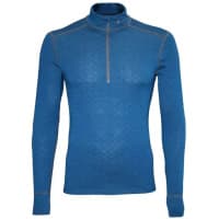 THERMOWAVE - MERINO XTREME / Mens Merino Wool Thermal Shirt / DARK SEA + ZIP