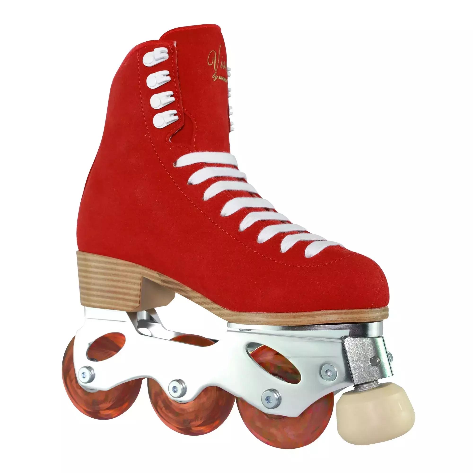 Jackson Vista PA500 women's inline figure skates in Red, right angle