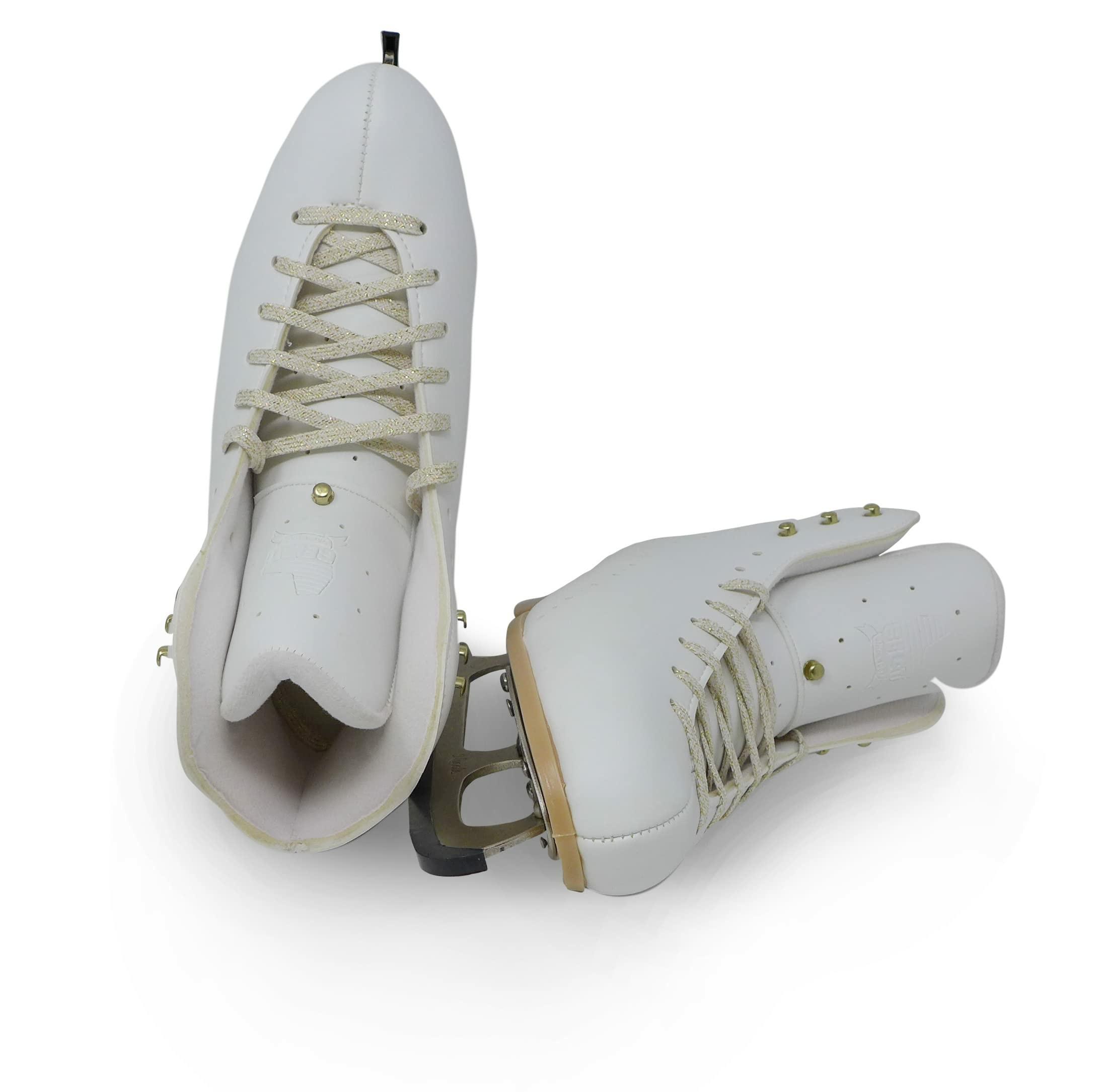 Belati Primula Women’s Figure Ice Skates Made in Italy 326 Belati Primula interior with cotton lining, heel pull loop and crest tongue