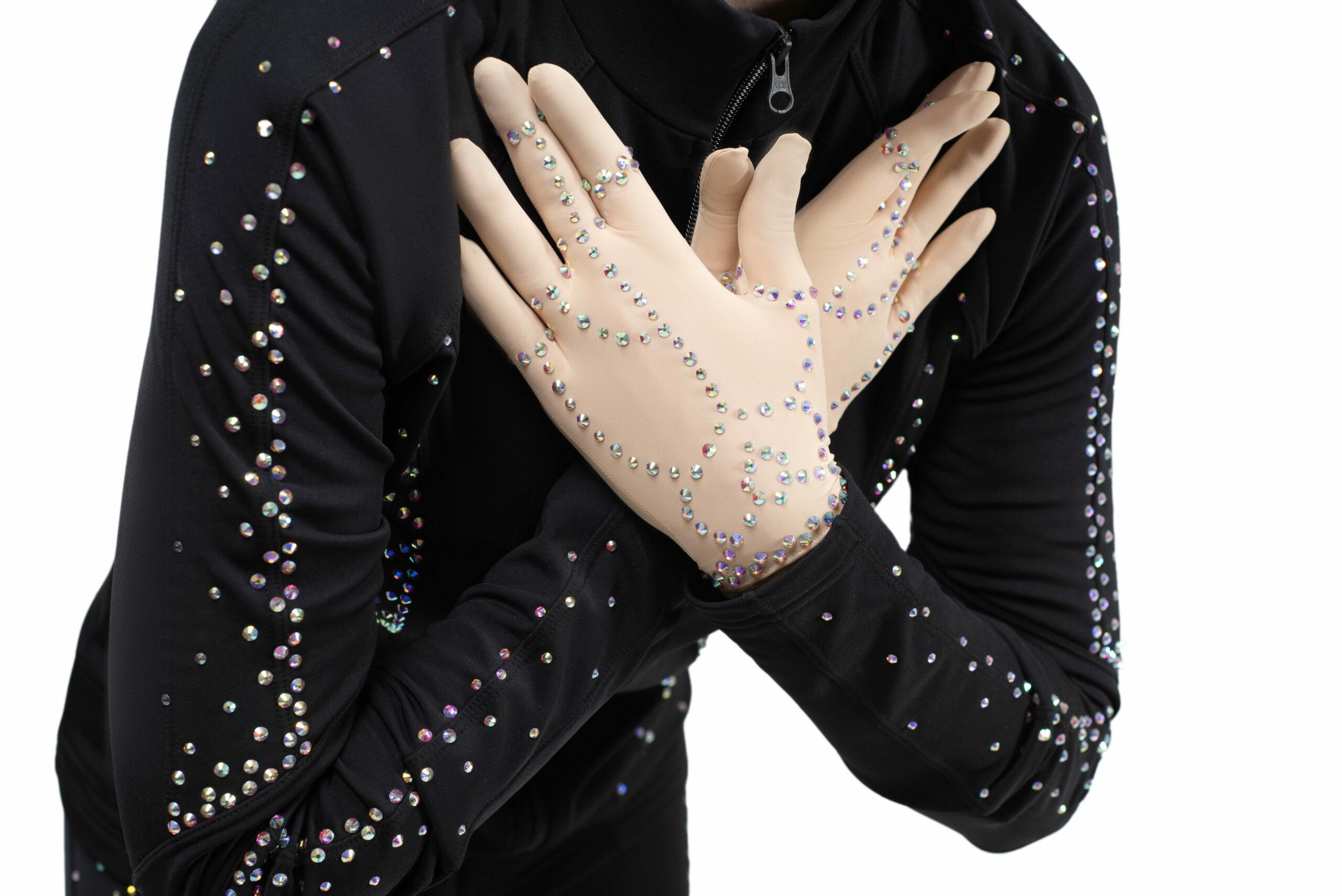 Figure Skating Jacket Style J11 Black Italian Fabric, Handmade 197