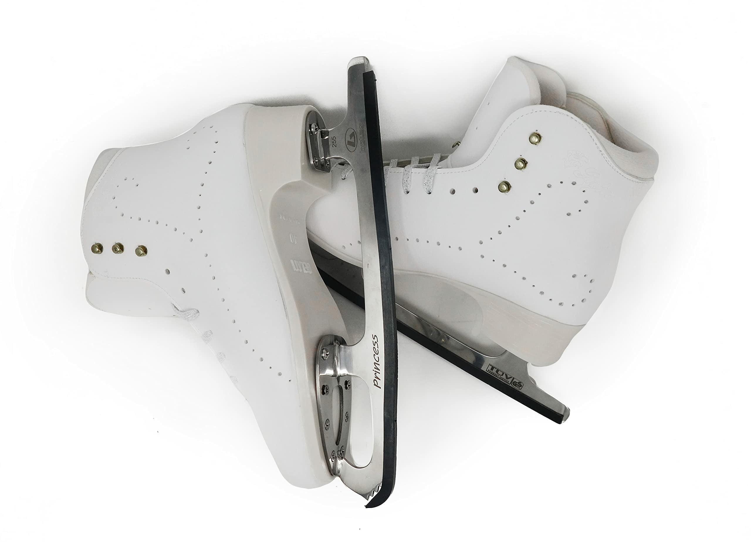 Belati Giglio Women’s Figure Ice Skates Made in Italy 333 Crossed Belati Giglio skates with screw-mounted Botas Princess blades