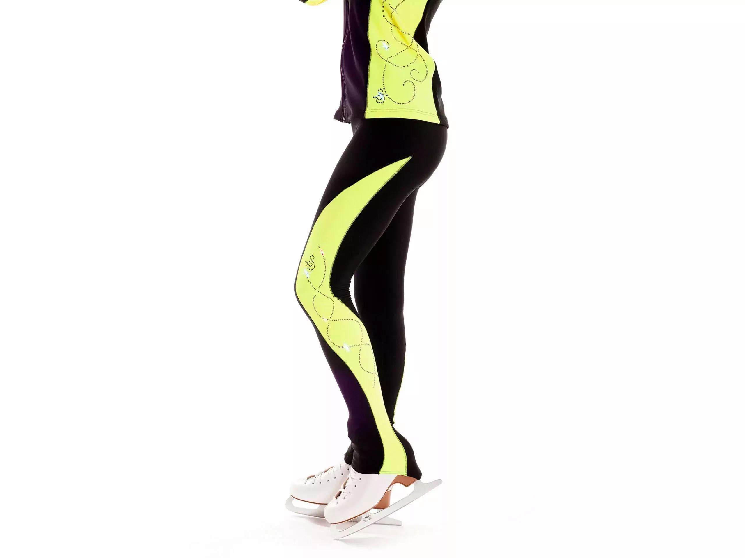 Sagester Figure Skating Pants Style: 431, Neon Yellow 49