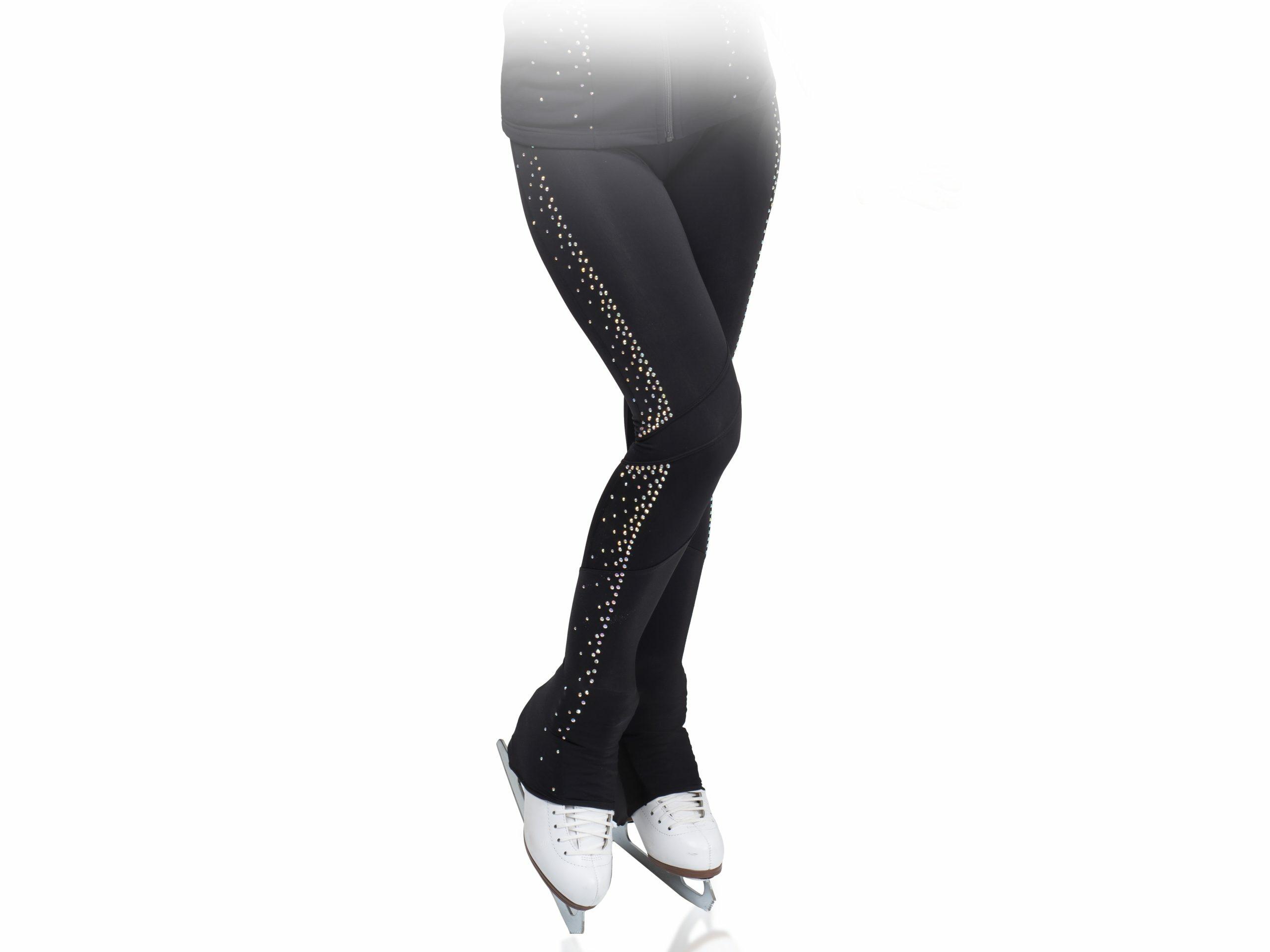 Figure Skating Pants Style P11 Black Italian Fabric Handmade 193