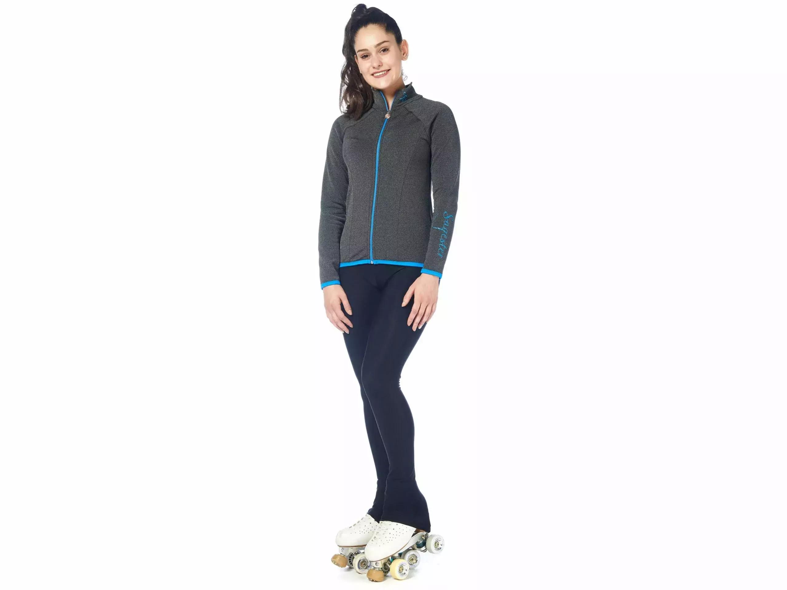 Sagester Figure Skating Jacket Style: 235, Grey with Blue 57