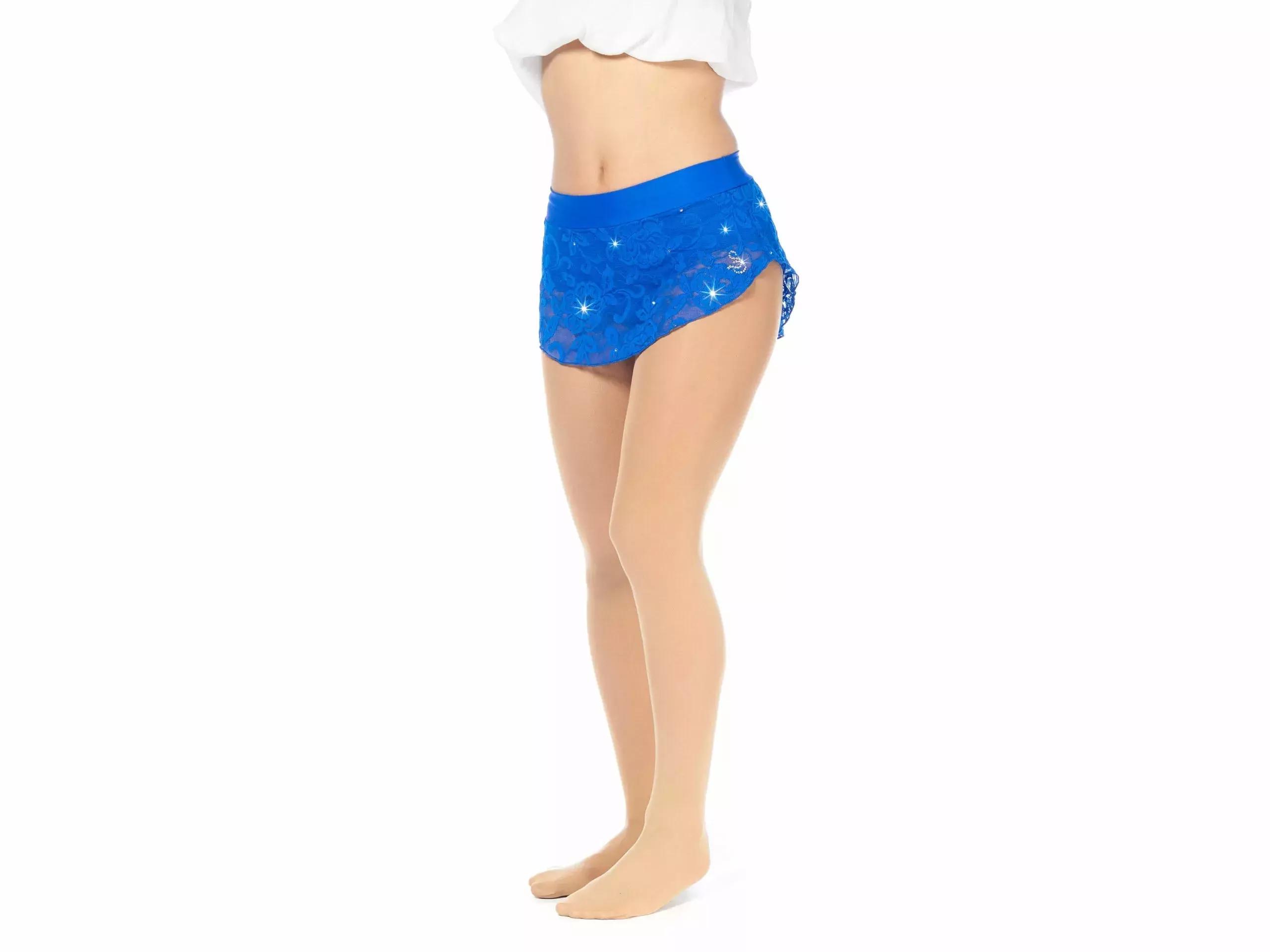 Sagester Figure Skating Skirt Style: 303, Blue/Lace 33