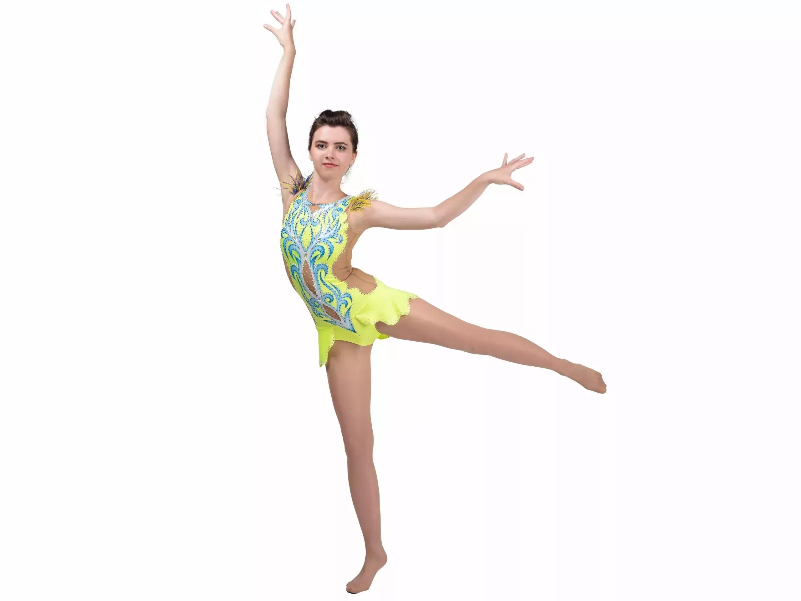 SGmoda B2 rhythmic gymnastics leotard in Yellow