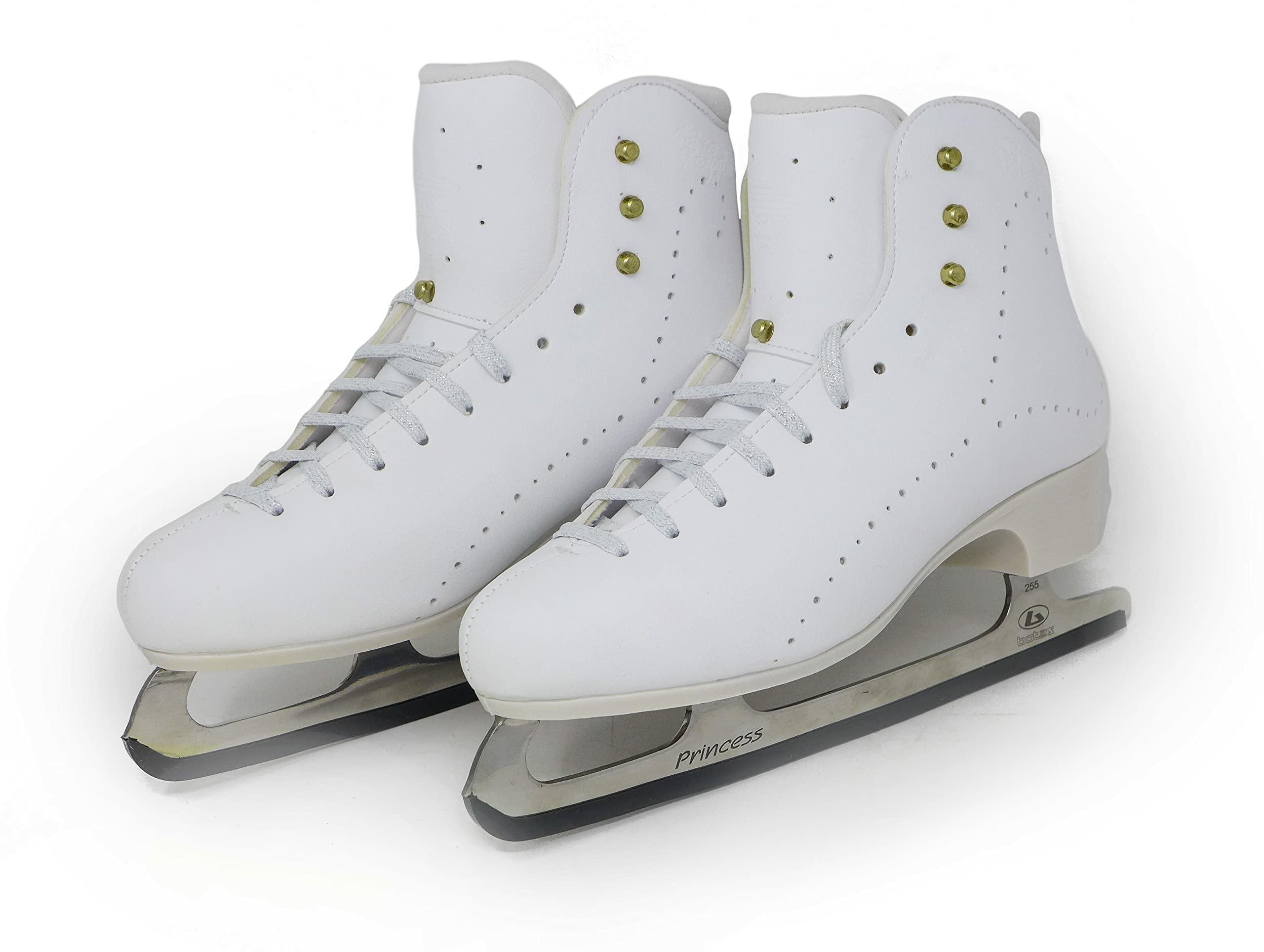 Belati Giglio Women’s Figure Ice Skates Made in Italy 325 Belati Giglio women's figure skates in white with Botas Princess blades