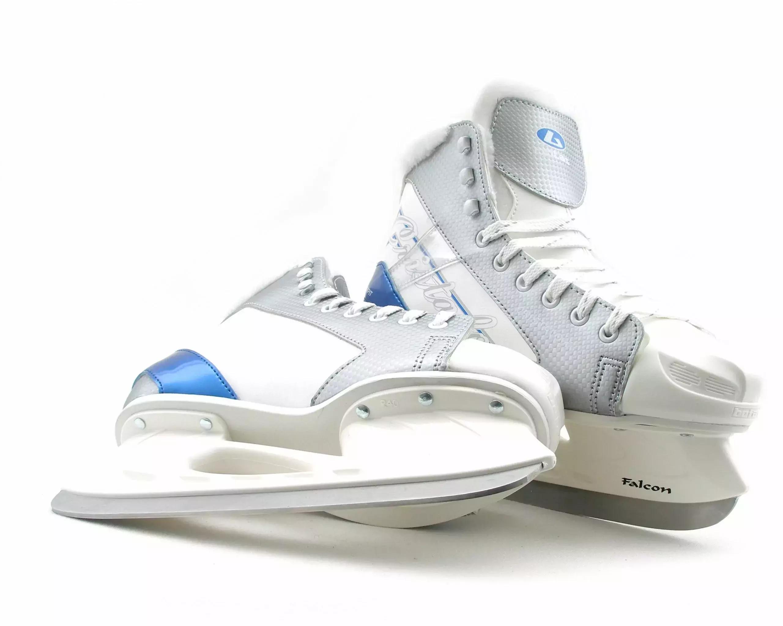 BOTAS Cristalo 171 Women’s and Girls’ Ice Skates with Hockey Blade – White/Blue | Made in Europe (Czech Republic) 3