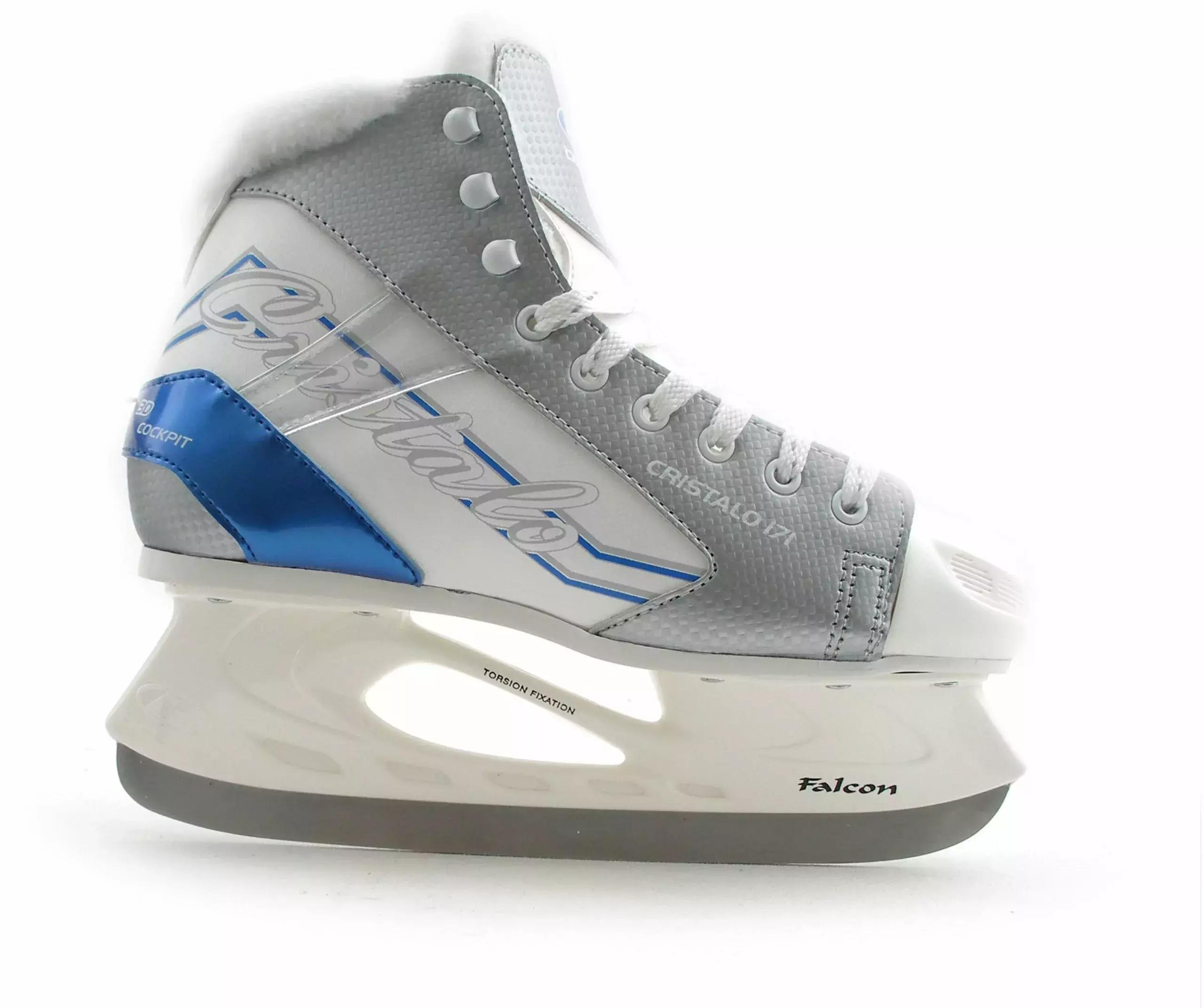 BOTAS Cristalo 171 Women’s and Girls’ Ice Skates with Hockey Blade – White/Blue | Made in Europe (Czech Republic) 6