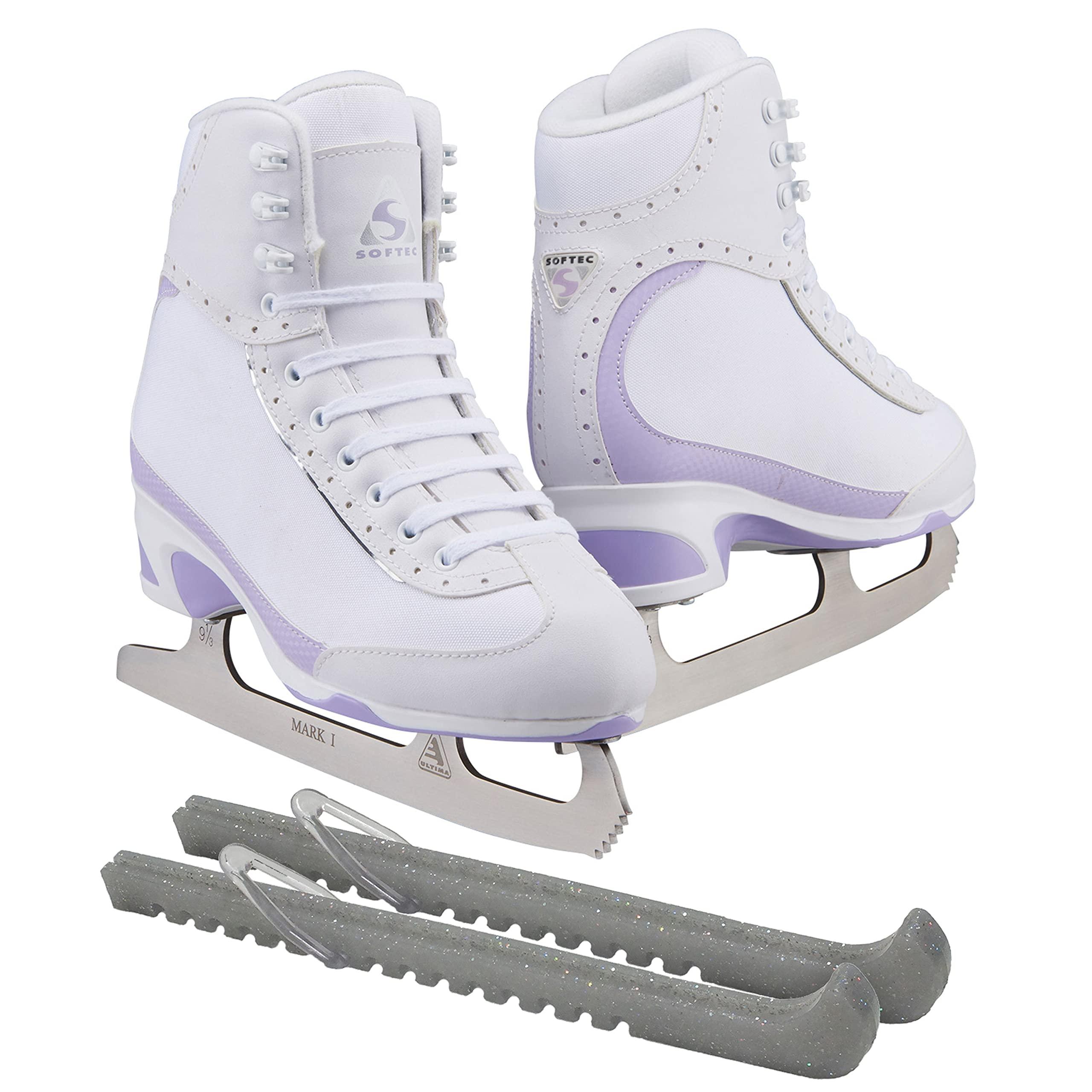 Jackson Ultima Softec Vista Women's/Girls Figure Ice Skates - Womens Size 9.0 Bundle with Guardog Skate Guards