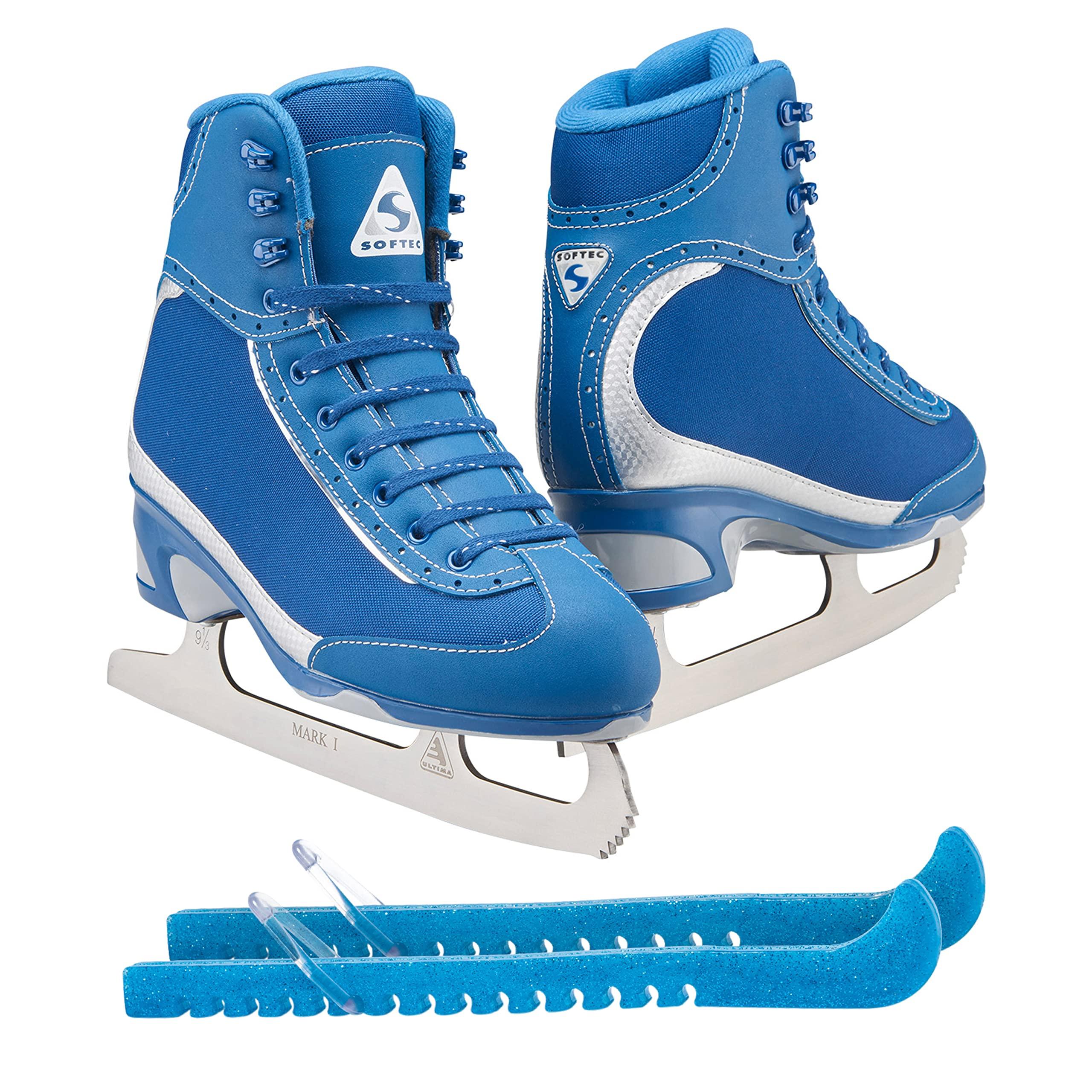 Jackson Ultima Softec Vista Women's/Girls Figure Ice Skates - Womens Size 8.0 Bundle with Guardog Skate Guards