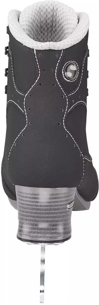 Back of the black Softec Elite ST7200 showing the contoured heel counter, punched vent holes and the light gray rolled collar