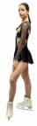 Figure Skating Dress Style A25 Black Italian Fabric, Handmade 134