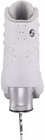 Back of the white Softec Elite ST7200 showing the gray knit collar lining and smooth silver heel