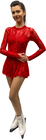 Figure Skating Dress Style A29 Red Italian Fabric, Handmade 200