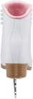 Rear view of the Jackson SoftSkate 380 showing the pink fleece collar, white backstay seam and tan stacked heel