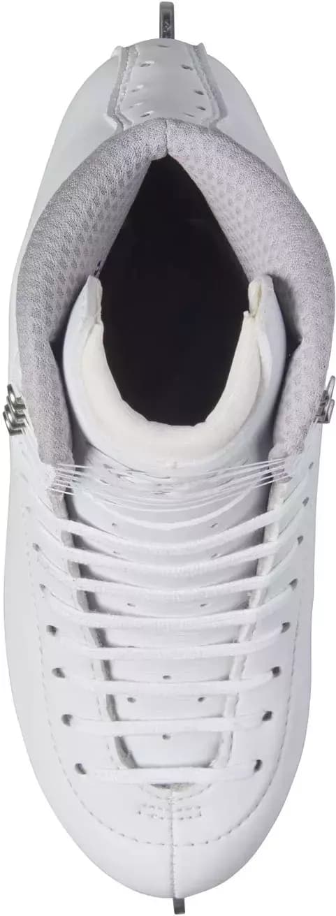 Jackson Ultima Evo Fusion FS2020 Women’s and Girls’ Figure Skates 10 Top-down view of the Jackson Evo FS2020 showing the padded collar and lacing