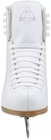 Jackson Ultima Classic 200 Women’s and Girls’ Ice Skates Mark I Blade 10 Front view of the Jackson Ultima Classic 200 showing the laced instep, embossed Jackson 200 tongue logo and lace hooks