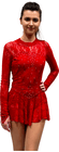 Figure Skating Dress Style A29 Red Italian Fabric, Handmade 201