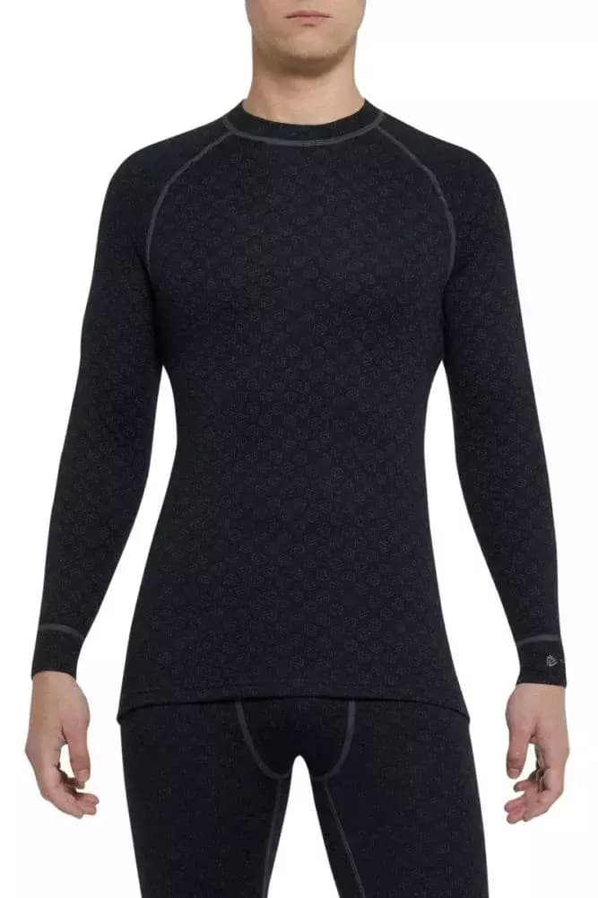 THERMOWAVE – MERINO XTREME / Mens Merino Wool Thermal Shirt / Black