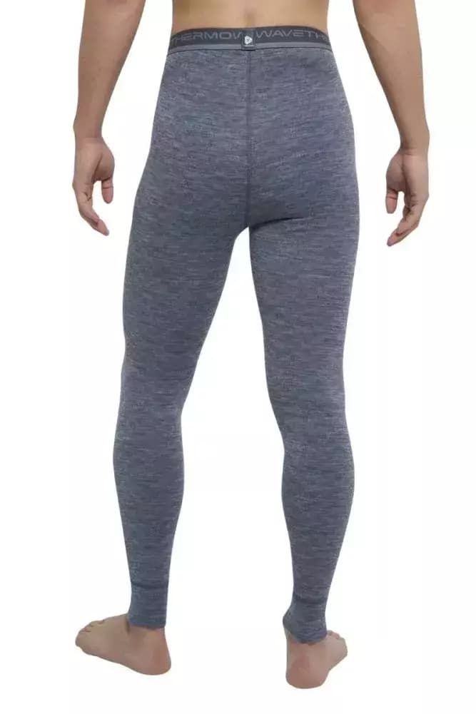 THERMOWAVE – MERINO XTREME / Mens Merino Wool Thermal Pants / Dark Grey Melange / Lava 2