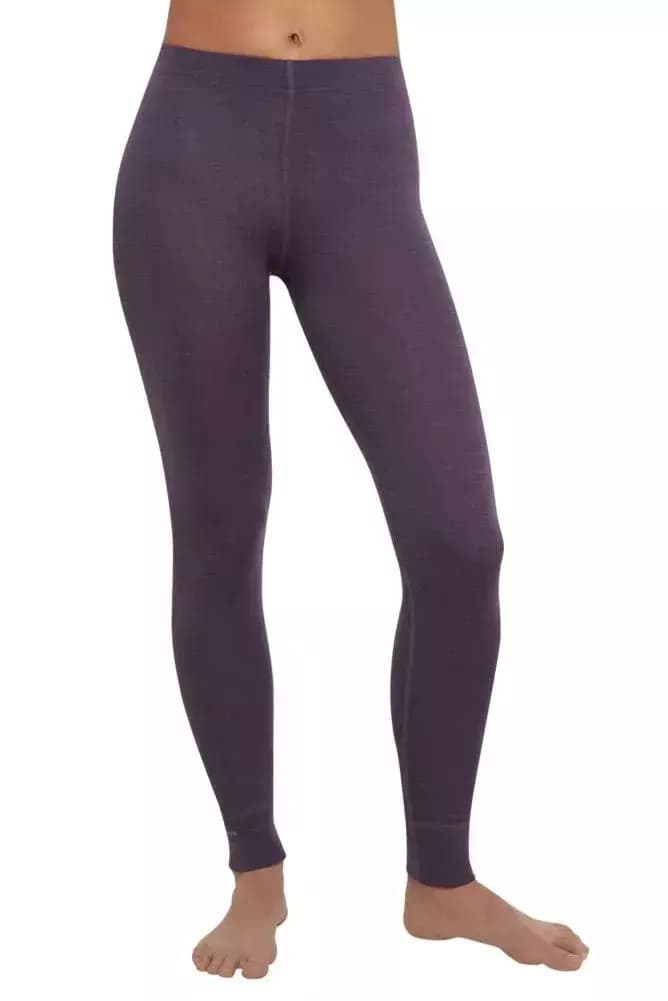 THERMOWAVE – MERINO WARM / Womens 100% Merino Wool 180 GSM Pants / Black Plum