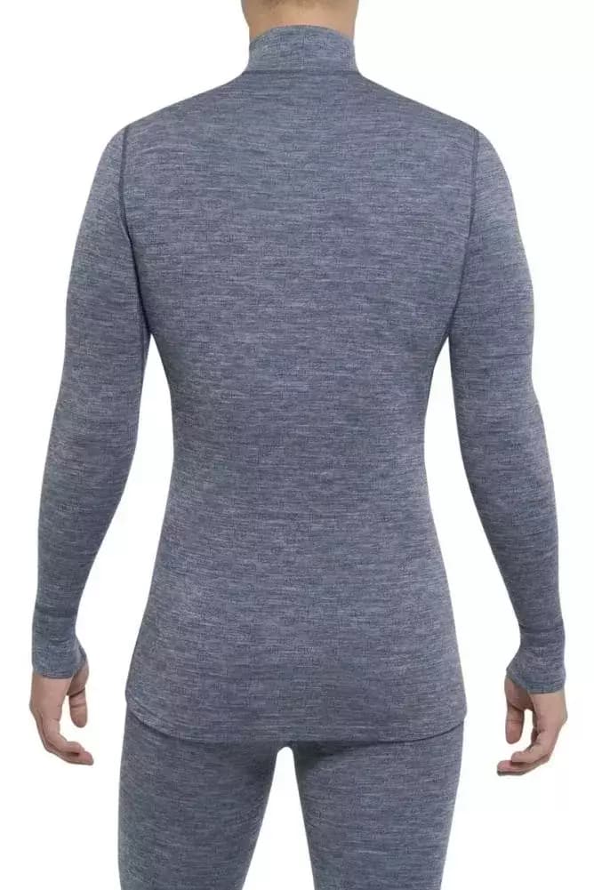 THERMOWAVE – MERINO XTREME / Mens Merino Wool Thermal Shirt / Dark Grey Melange Lava 2