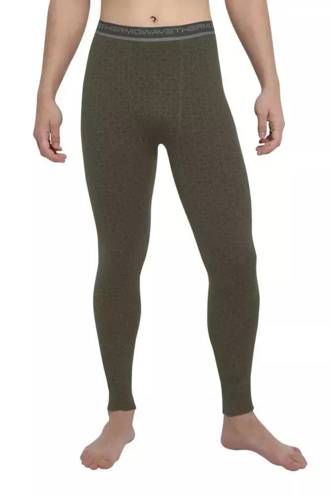 THERMOWAVE – MERINO XTREME / Mens Merino Wool Thermal Pants / Forest Green