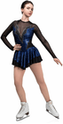 Figure Skating Dress Style A14 Gold/Hologram Italian Fabric, Handmade 271