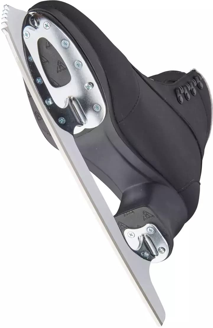 Jackson Ultima Softec Elite ST7202 Men’s Ice Skates 5 Underside of the Jackson Softec Elite ST7202 Fusion sole with Jackson triangles and screw-mounted blade plates