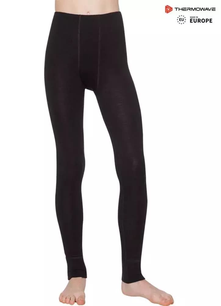 THERMOWAVE – MERINO WARM / Junior Unisex Merino Wool Pants / BLACK 31 THERMOWAVE – MERINO WARM / Junior Unisex Merino Wool Pants / BLACK 31