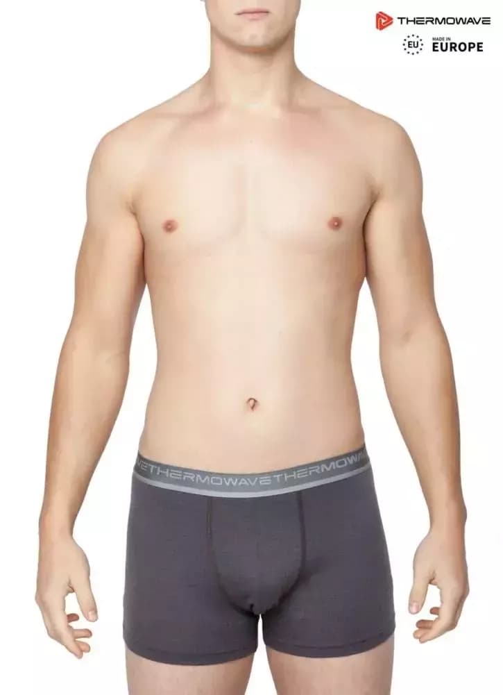 THERMOWAVE – MERINO LIFE / Mens Merino Wool Boxer Briefs / SHARK 61