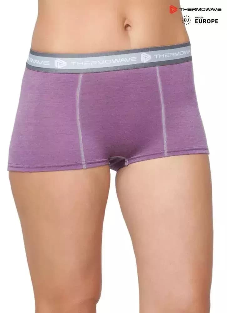 THERMOWAVE – MERINO LIFE / Womens Merino Wool Boxer Briefs / GRAPEADE 61
