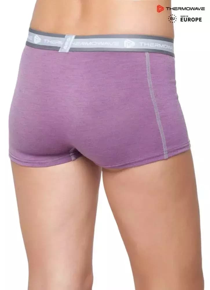 THERMOWAVE – MERINO LIFE / Womens Merino Wool Boxer Briefs / GRAPEADE 62
