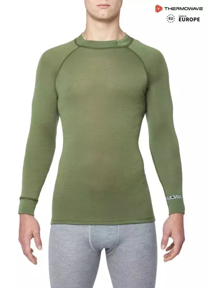 THERMOWAVE – MERINO WARM / Mens Merino Wool Thermal Shirt / CAPULET OLIVE 61