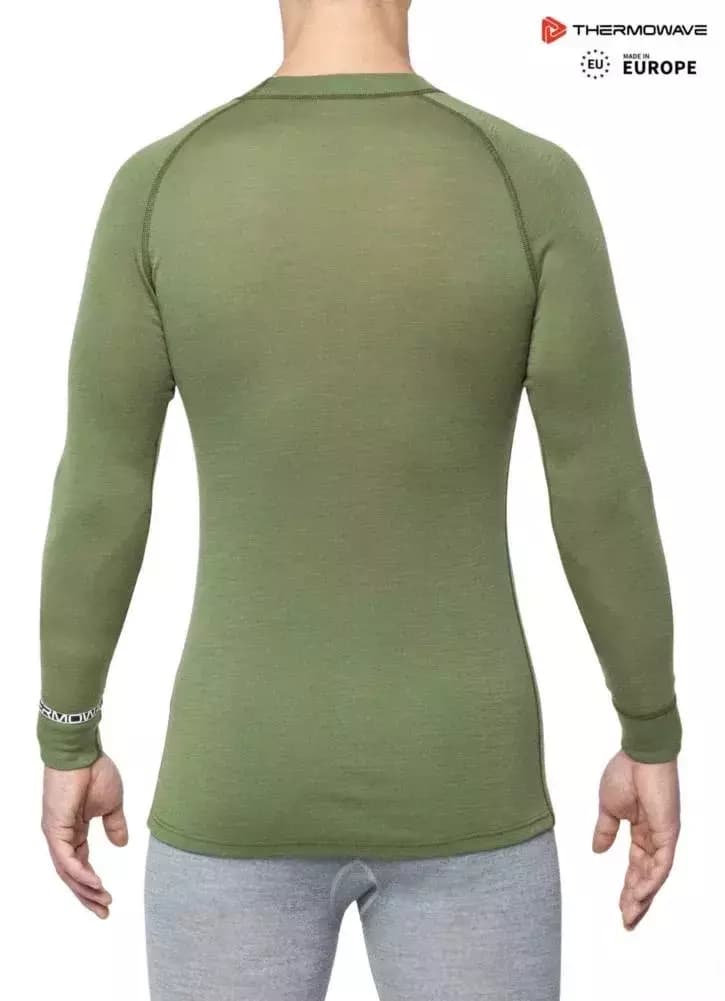 THERMOWAVE – MERINO WARM / Mens Merino Wool Thermal Shirt / CAPULET OLIVE 62