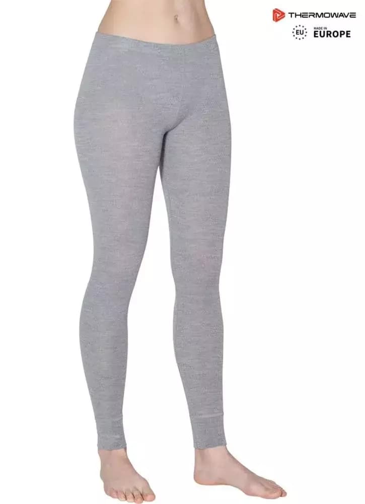 THERMOWAVE – MERINO WARM / Womens 100% Merino Wool Pants / SILVER MELANGE 61