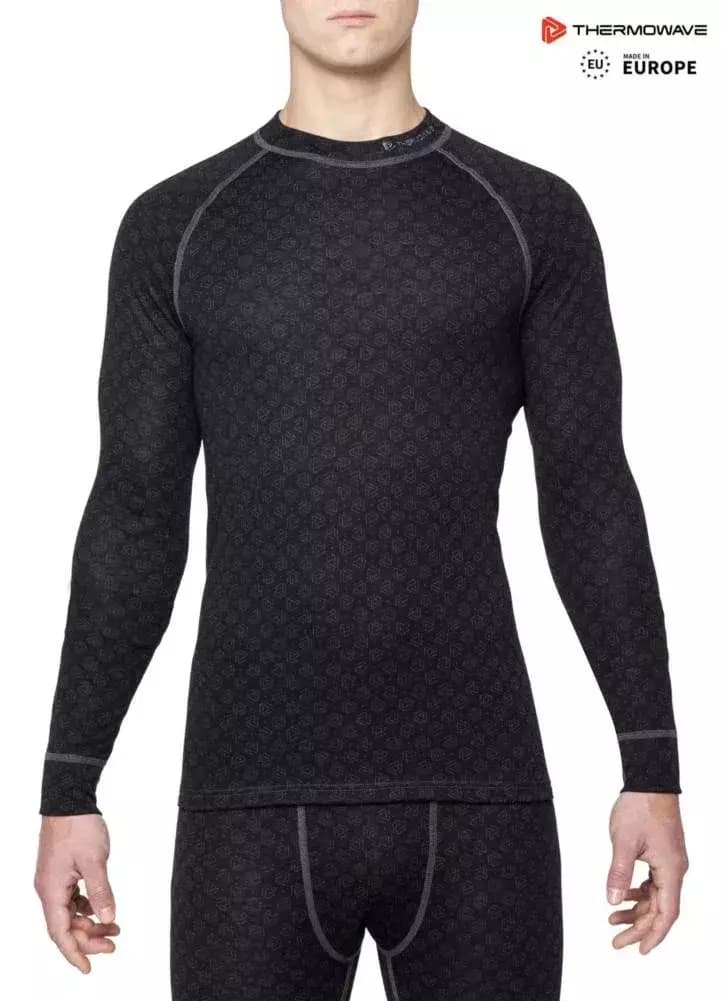 THERMOWAVE – MERINO XTREME / Mens Merino Wool Thermal Shirt / BLACK 61 THERMOWAVE – MERINO XTREME / Mens Merino Wool Thermal Shirt / BLACK 61